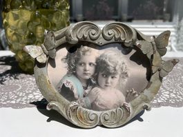 Bilderrahmen Shabby Chic Schmetterlinge nostalgisch Herz
