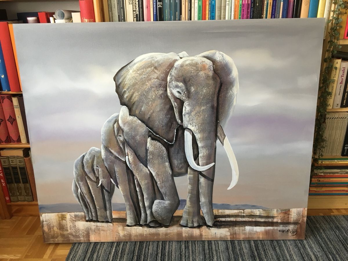 Foto & Immagini: Leinwandbild Acrylbild Elefanten – Nuovo (secondo la descrizione) da Rüfenacht BE venduto da lavok