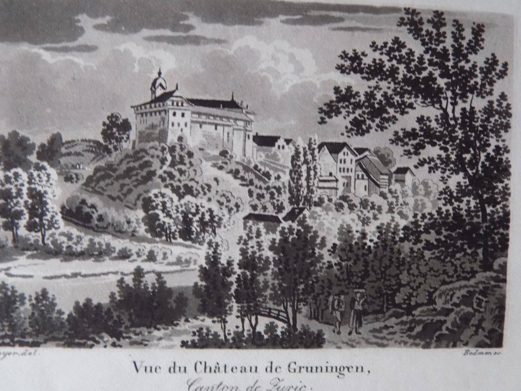 Gravures: Chateau Gruningen Aquatinta – D'occasion à Risch par Antikfee 3