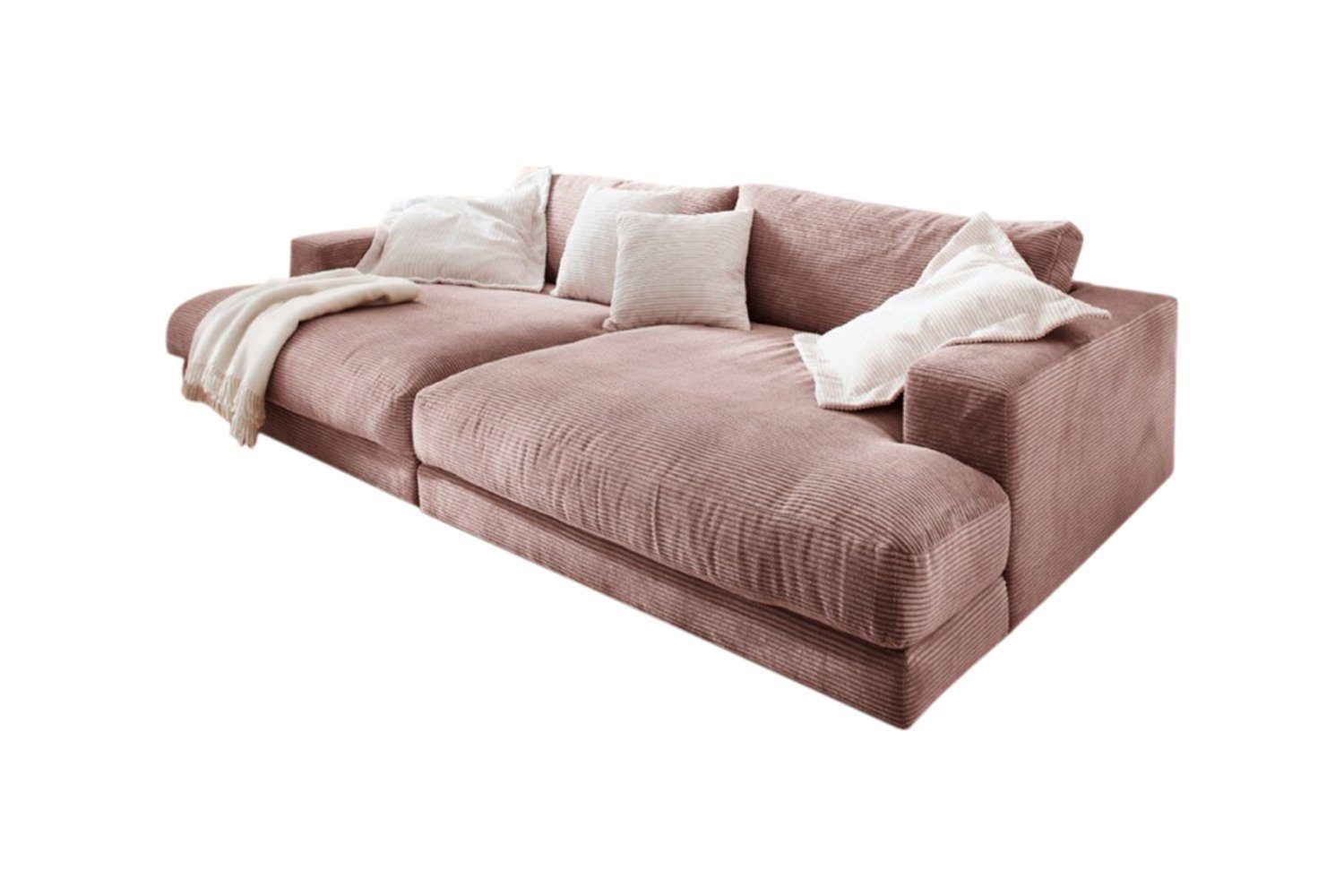 Divani: Big Sofa High End in Cord rosa – Nuovo e nell'imballaggio originale da Bischofszell venduto da deluxe-moebel 1