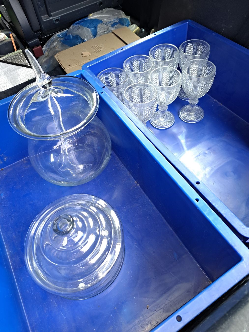 Bicchieri: Kristall Römer Gläser + Bowle Set mit Schöpfkelle – Nuovo (secondo la descrizione) da Kölliken venduto da Upcycling-by-Mc-TAM