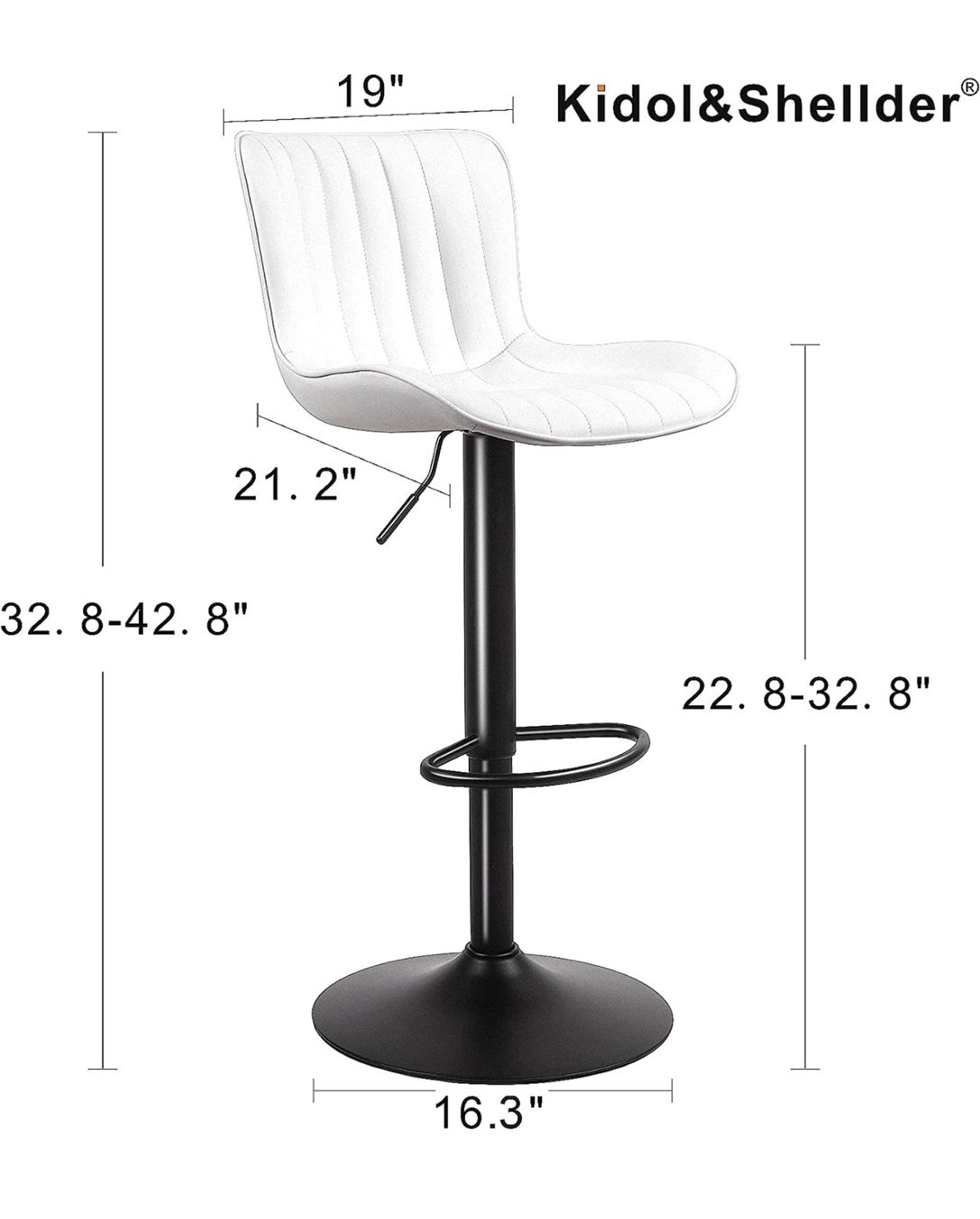 Sgabelli: + Kidol & Shellder Barhocker, PU Leder 2-er Set – Nuovo e nell'imballaggio originale da Amriswil venduto da JaJa-Express 2