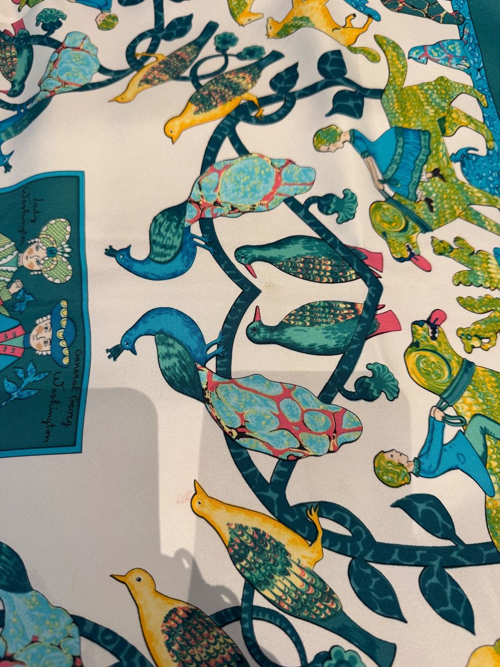 Hermès Foulard & Sciarpe: HERMES TUCH SEIDE 90, EARLY AMERICA – Usato da Schwyz venduto da bofb 7