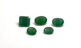 5x émeraudes 10.37 ct - CERTIFICAT 700.- Fr