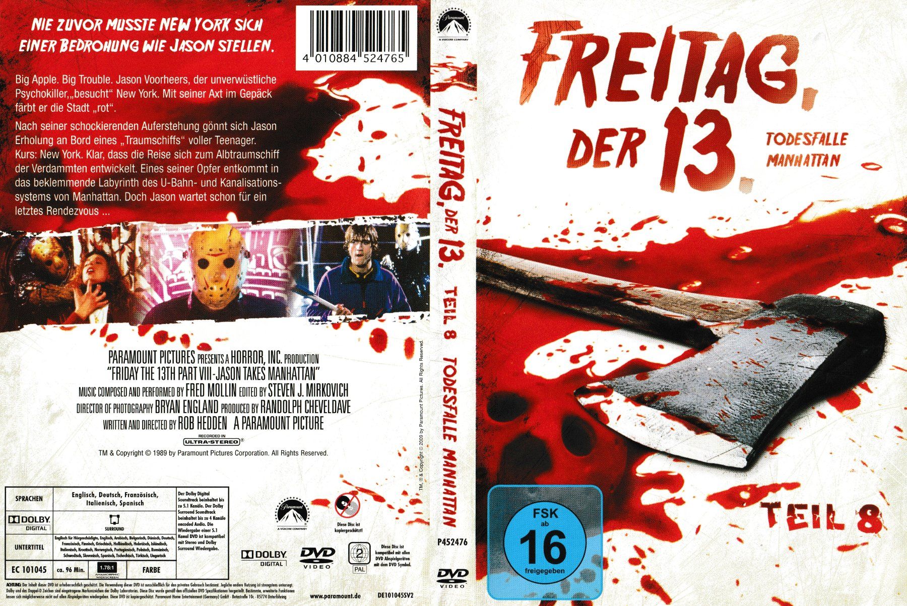 Tutti i DVDs: DVD - Freitag der 13. - Teil 8: Todesfalle Manhatten – Usato da Langnau am Albis venduto da MediaRescuerKeLoX