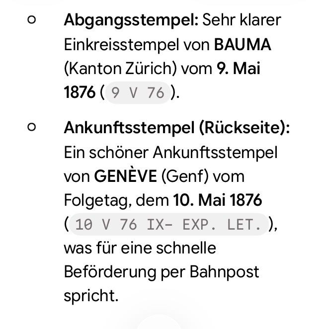 Buste & buste per spedizione: Briefumschlag von Bauma nach Genf 9.5.1876  – Usato da Bauma venduto da Baumer71 2