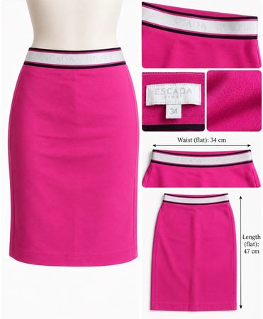 Rock Escada Sport pink mit Logo Bund Grösse 34