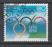 SUISSE 1996 - Centenaire jeux olympiques. Oblitéré.