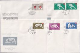 1950, B46-B50, illustrierte Komitee FDC, adresslos, K:350.-