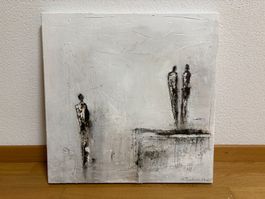 50x50/ handgemaltes Acryl Gemälde abstrakt Figuren