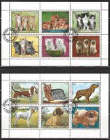 SHARJAH 1972 2 BLÖCKE HUNDE UND KATZEN