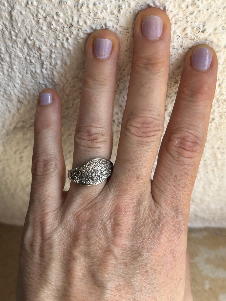 Anelli: Silberring WAVE small white 56 – Usato da Basel venduto da bellespirit 8