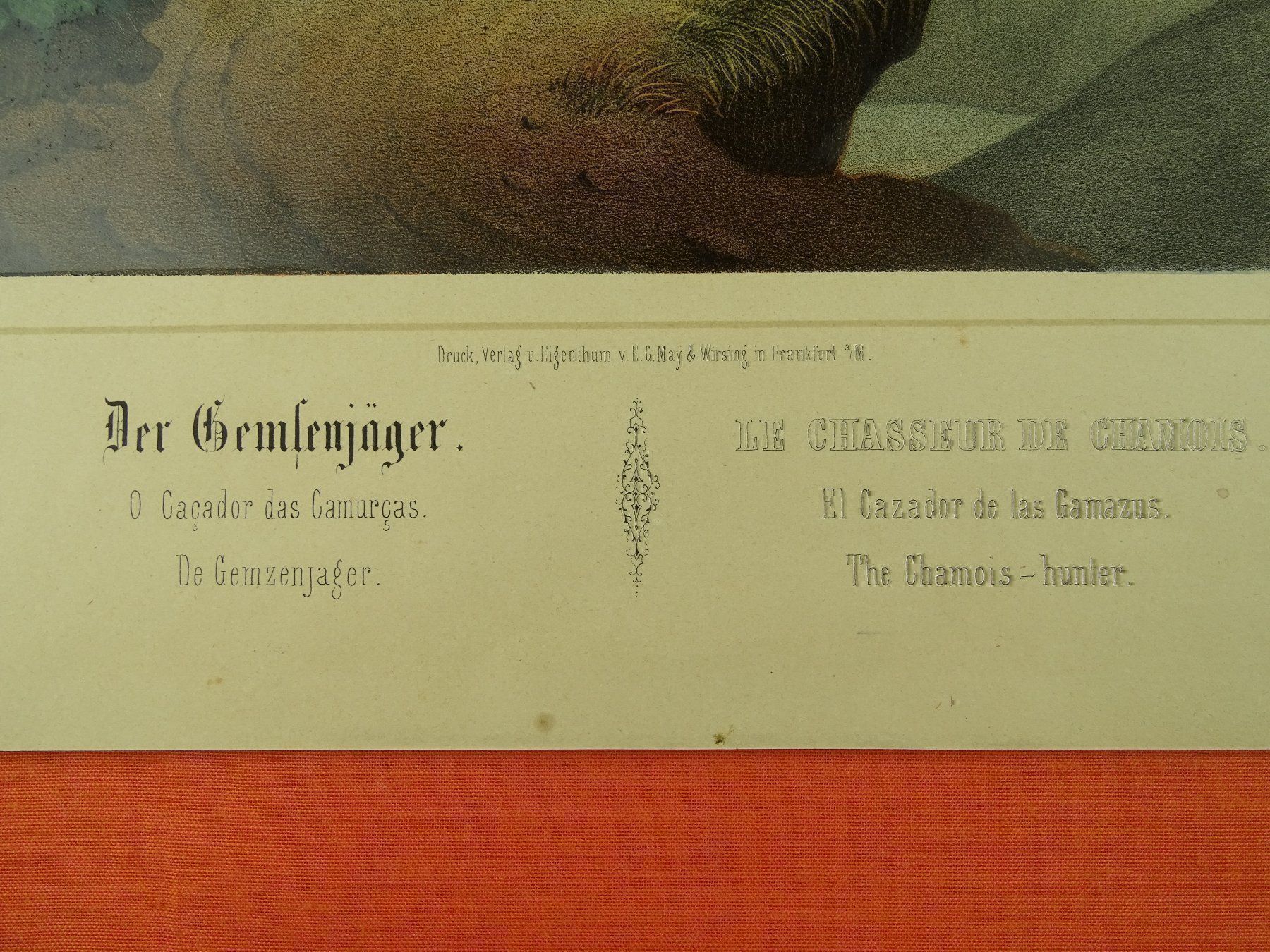 Grafica & Litografie: GEMSENJÄGER LITHOGRAPHIE UM 1860 – Usato da Grüningen venduto da Kartensammler 3
