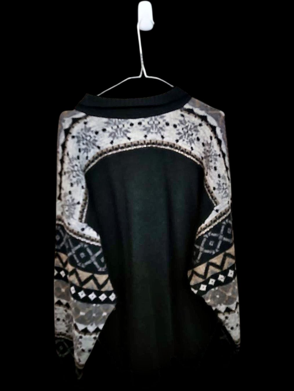 Bogner Maglioni & Felpe: Bogner Wollpullover mit Aztekenmuster - Schwarz & Grau – Usato da Zug venduto da vinokilo 3