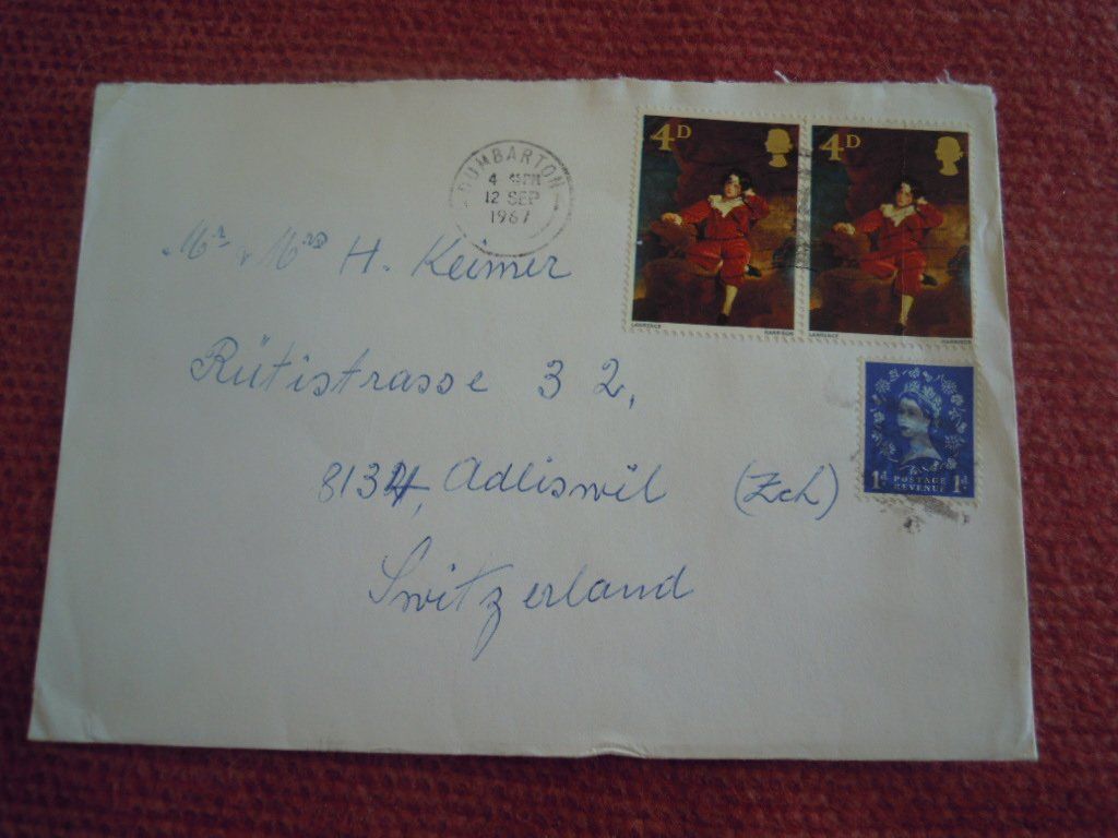 Couverts & Versandtaschen: Gelaufene Briefcouvert mit Marken + Stempel – Gebraucht aus Landquart von hennachebia 4