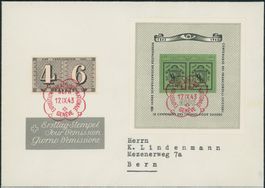 1943 - Genf - Naba - Block - Ersttagsbrief FDC ET - Gaudard