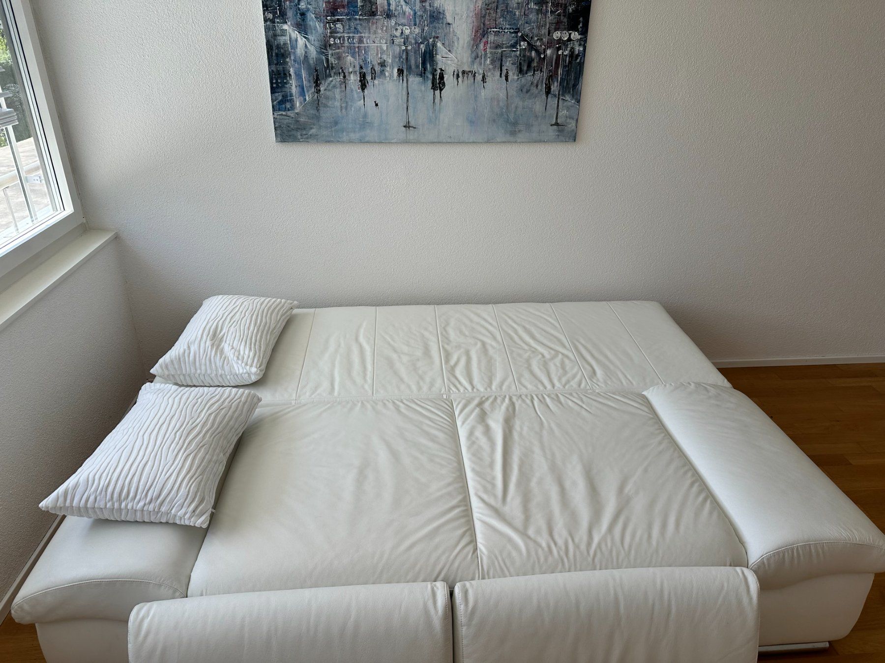Sofas: Echt-Ledercouch weiss Schlafsofa 2-Sitzer guter Zustand – Gebraucht aus Römerswil LU von kev_jdm7 1