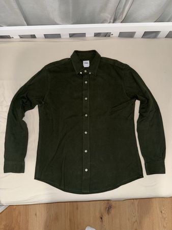Chemise Zara vert olive foncé L
