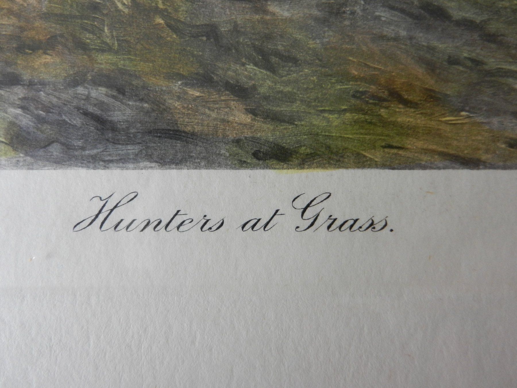Incisioni: Hunters at Grass, Handkolorierter Stich – Usato da Wolfwil venduto da Verbenia 3