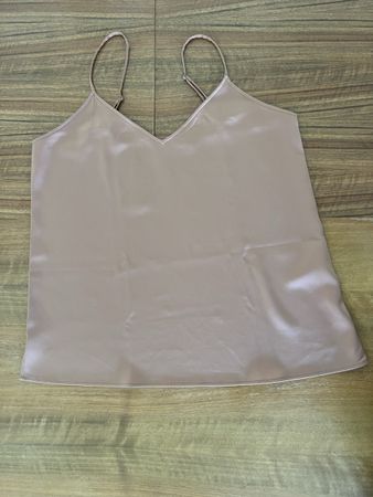 UNIQLO Top Satin/kaffee Optik Grösse M einmal getragen 