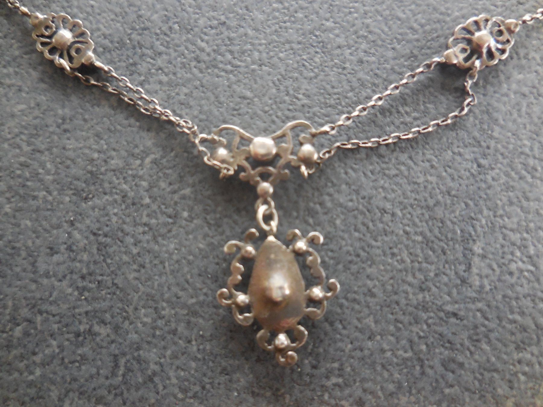 Catenine: zauberhaftes Jugenstil Collier Silber – Usato da Bottmingen venduto da Laternenlicht 2