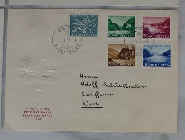 Tutti i francobolli: Lot FDC Schweiz ++ 1955-1957 – Usato da Walkringen venduto da Casablanca777 4