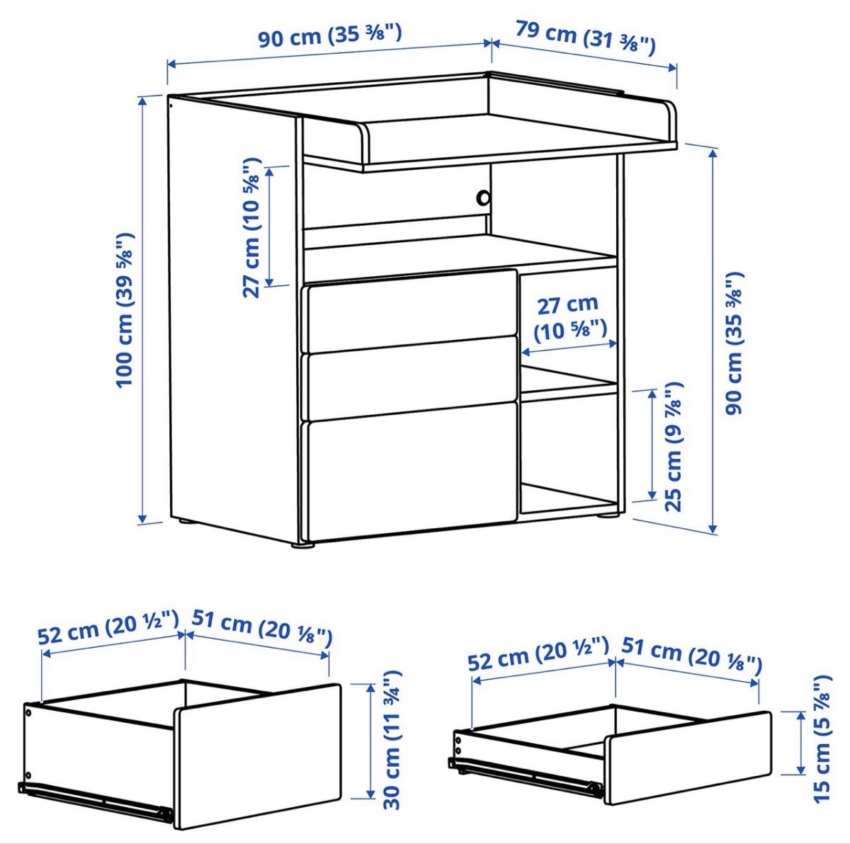 Ikea Fasciatoi & Accessori: IKEA Wickeltisch Smastad – Usato da Weiach venduto da TaSaSc 1