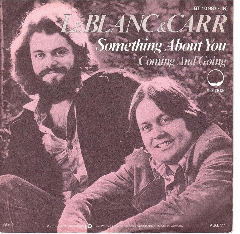Dischi in vinile: Blanc & Carr  --  Something about you  Single7 – Usato da Oberwil (Dägerlen) venduto da thespecials