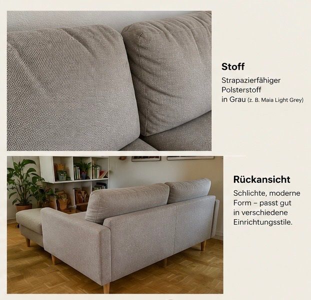 Sofas: Design-Ecksofa von SOFACOMPANY, hellgrau – D'occasion à Bremgarten b. Bern par Sandy.s90 2