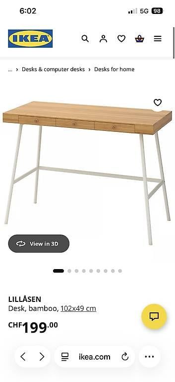 Scrivanie: Schreibtisch LILLÅSEN IKEA – Usato da Zürich venduto da eli_ry7v 4