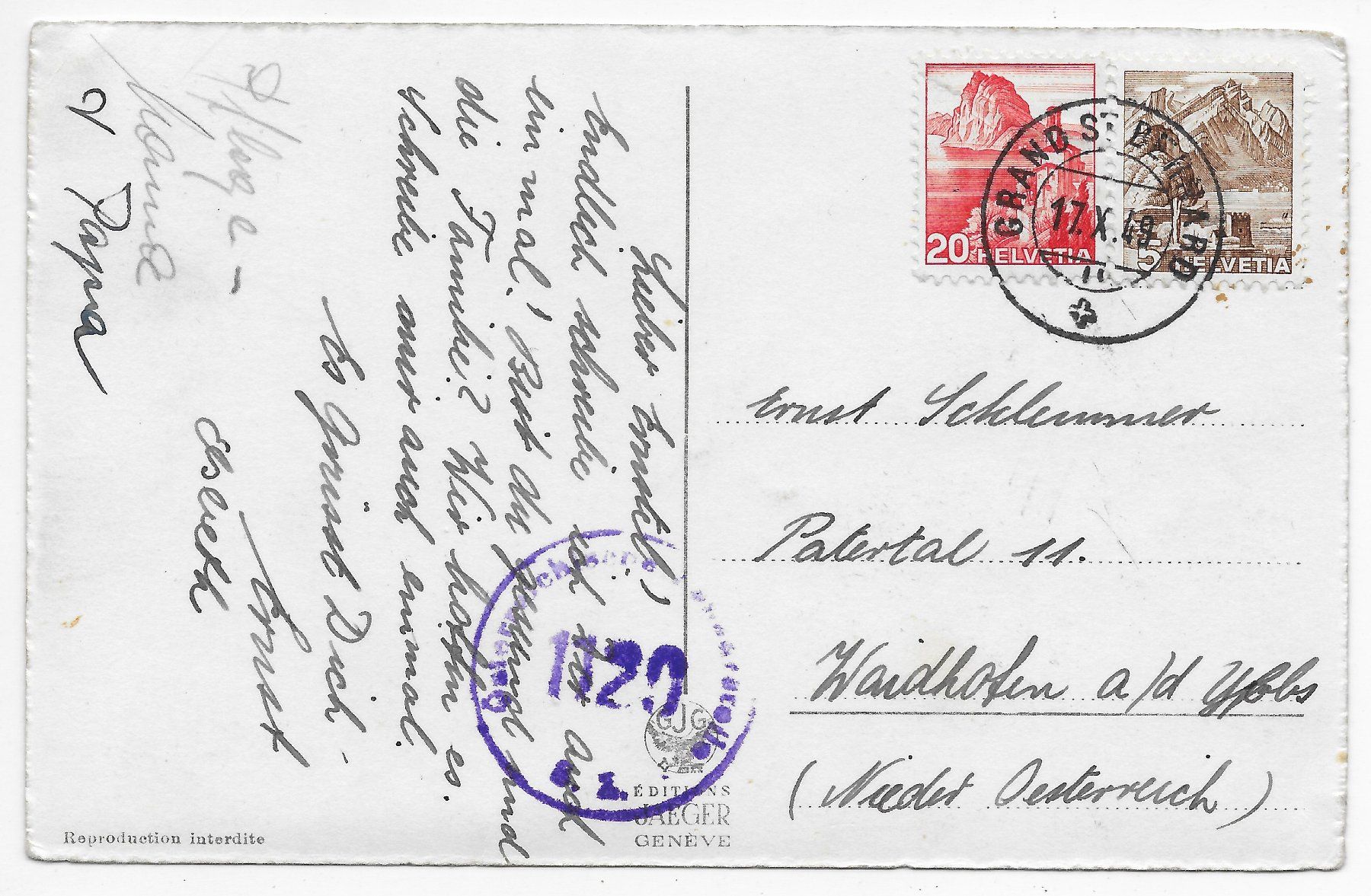 Cartoline postali: Hospice du Grand St. Bernard – Usato da Hefenhofen venduto da Richsalz 1