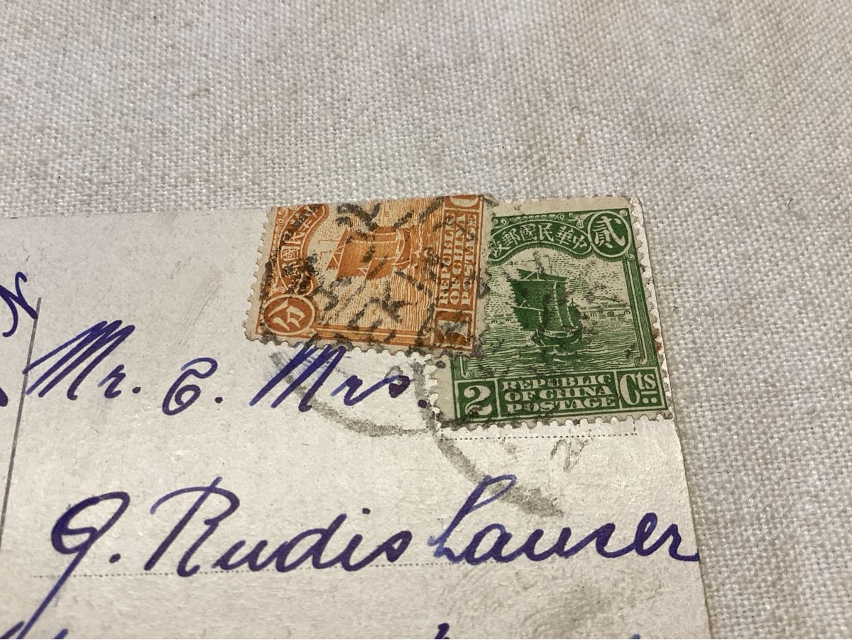 Ansichtskarten: Chine pour LUZERN  1920 – Gebraucht aus Luc (Ayent) von Rebouille 2