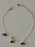 Armband aus Sterling Silber & facettierter Amethyst