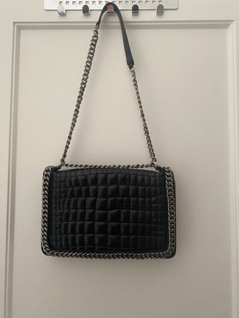 Schwarze Crossbody Tasche aus Leder