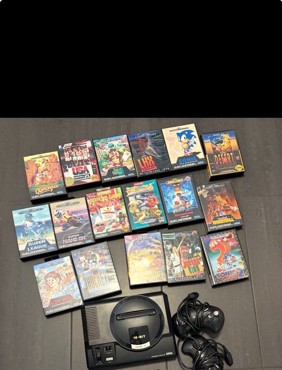 alte sega mega Drive videospielkonsole mit spiele (Defekt) in Adliswil ...
