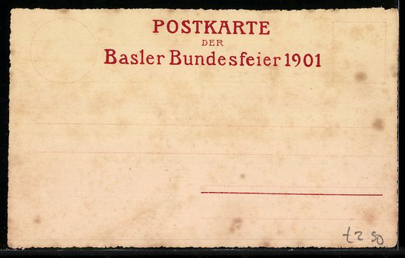 Ansichtskarten: Litho Basel, Basler Festspiel 1901, Der  – Gebraucht aus Berlin von bartko-reher 1