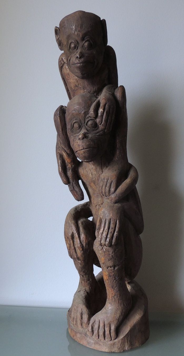 Sculture & Statue: Holz Wächterfigur Palau Archipelago Mikronesien – Usato da Waldenburg venduto da labrador707