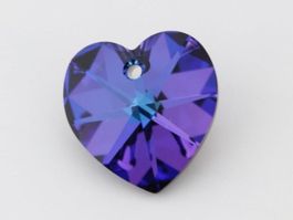 Kristallanhänger Herz Lila/Blau 18mm, Schmuck Anhänger Herz
