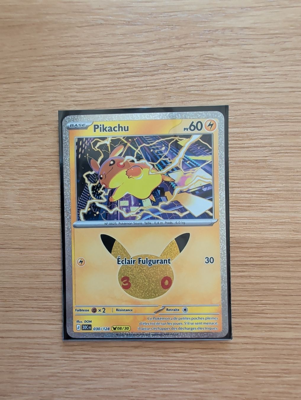 Pokémon Carte collezionabili: Pikachu 30 ans FR - 08/30 - NM  – Nuovo (secondo la descrizione) da Colombier NE venduto da rob_vb5l