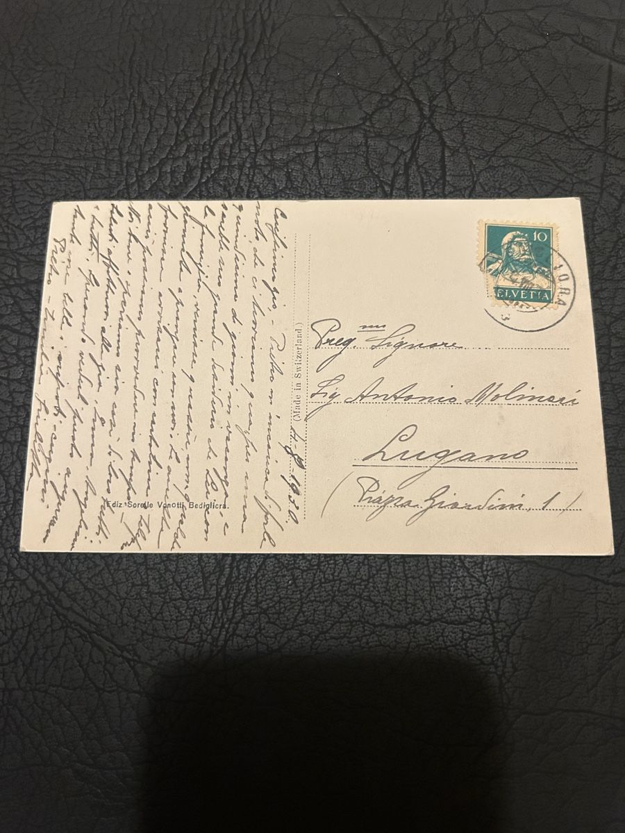 Cartoline postali: Bedigliora 1930 – Usato da Breganzona venduto da Milesbo 1