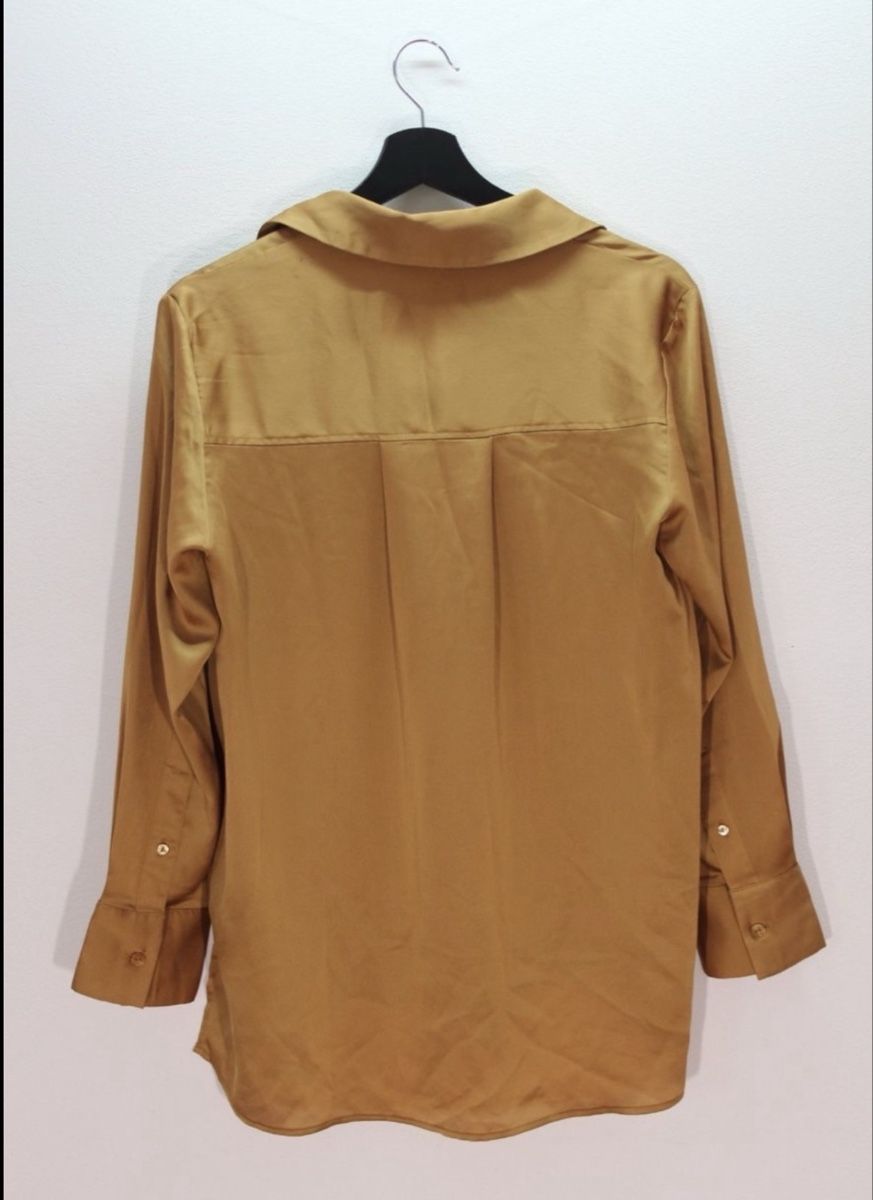 Mango Camicette: Seidige Mango Bluse, Gr. M, Goldbraun! – Usato da Schaffhausen venduto da Fundperle 1