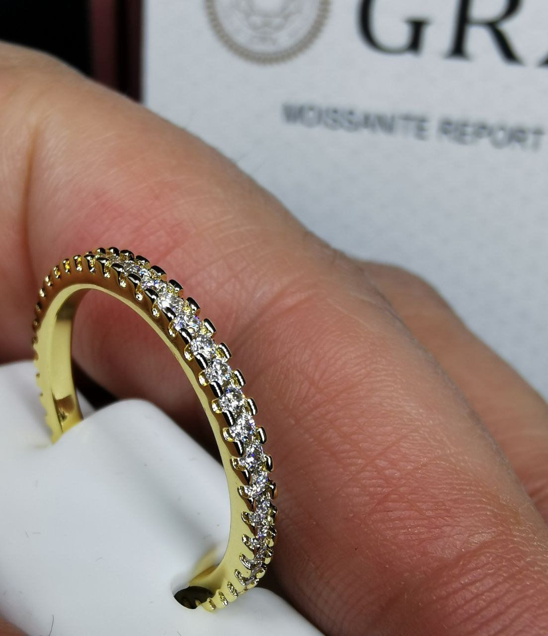 Anelli: Bague argent avec diamants de moissanite certifiés GRA – Nuovo e nell'imballaggio originale da Reconvilier venduto da Tsma67 7