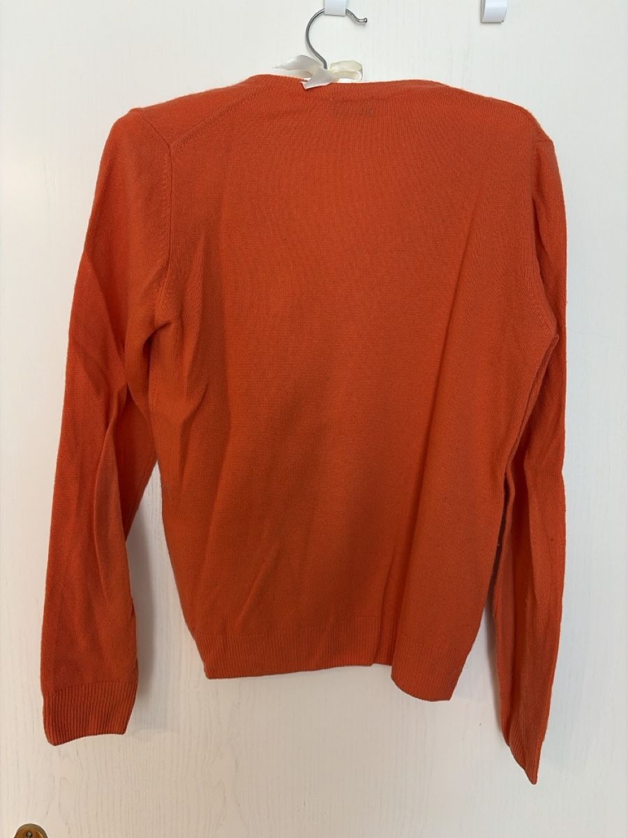 Benetton Maglioni & Felpe: Orange Pulli V-Ausschnitt Merino Wolle – Nuovo (secondo la descrizione) da Eschenbach SG venduto da asaram 1