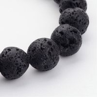 Lava Perlen schwarz 12mm     1 Strang