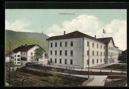 AK Liestal, Blick auf die Kaserne, 1911