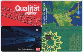 4 ungebrauchte deutsche Telefonkarten aus der S Serie