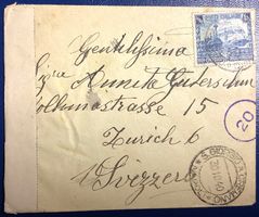 1940 Italien Zensurbrief Napoli - Zürich Mi- n 622