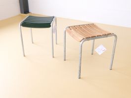 Atelier ALINEA Gartenhocker | Grün & Holz/Natur | Neuwertig
