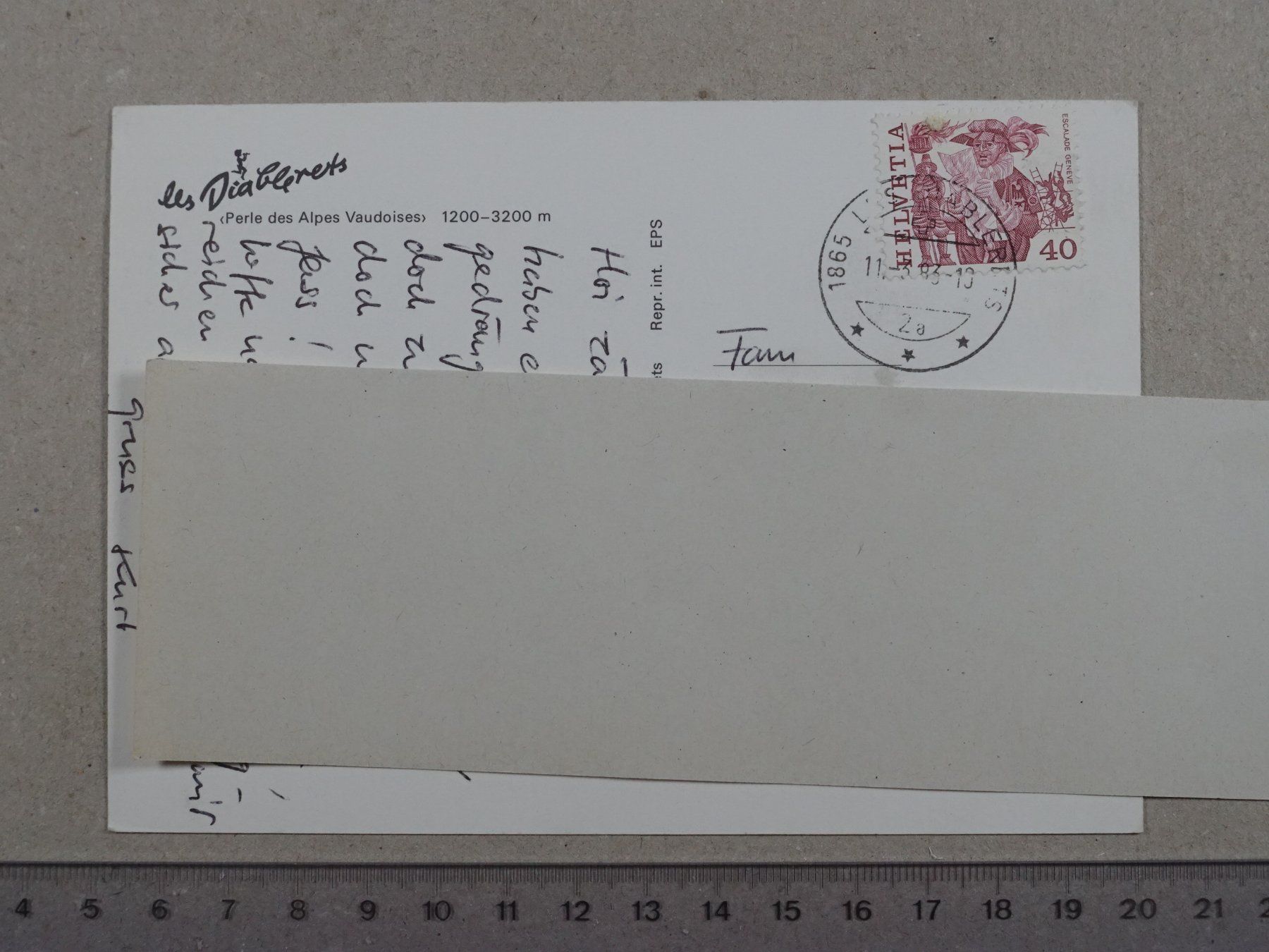 Cartoline postali: Les Diablerets, 1983 – Usato da Lenzburg venduto da fh1 1