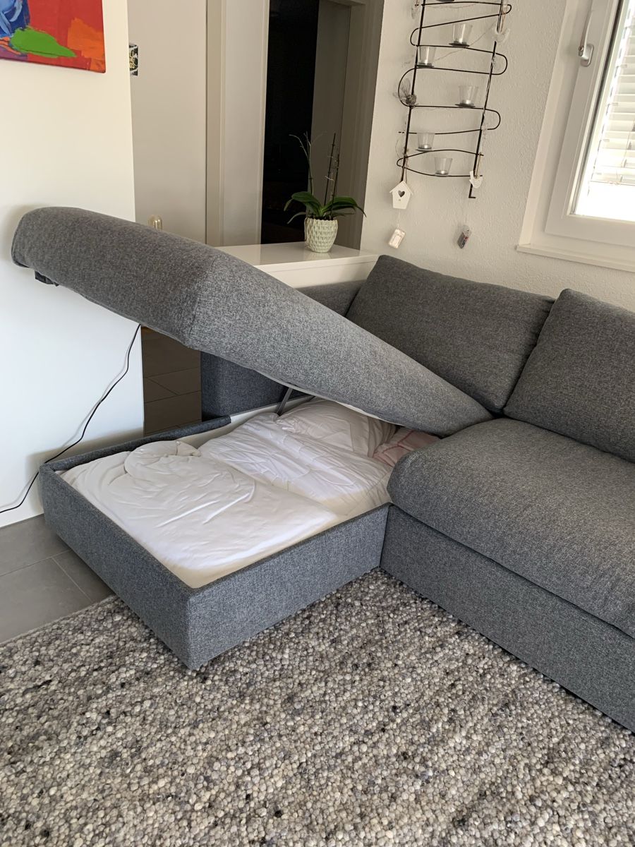 Sofas: 3er Sofa / Couch VIMLE mit Récamiere grau – Gebraucht aus Baar von nic_9886 2